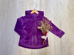 CAMPERA DE PLUSH TRAMADA VIOLETA - comprar online