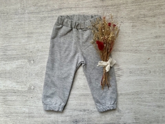 BABUCHA RUSTICA PUÑO FRUNCE GRIS