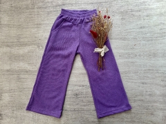 PANTALON PALAZZO WAFFLE LILA