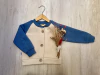 BOMBER FRIZADA COMBINADA NATURAL/AZUL - comprar online