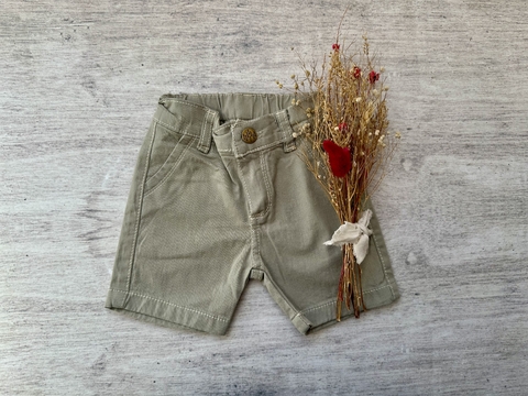 BERMUDA DE GABARDINA CLASICA TIZA