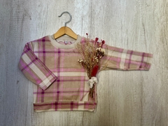 BUZO DE PLUSH BIFAZ ESCOCÉS ROSA - comprar online