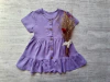 VESTIDO DE LINO CON BOTONES LILA