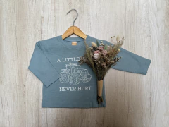 REMERA WAFFLE TRACTOR CELESTE - comprar online