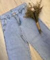 JEAN WIDE LEG CELESTE CON FLECOS - comprar online