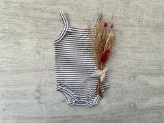 BODY MUSCULOSA TIRITA MORLEY RAYADO BLANCO Y NEGRO