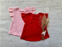 MUSCULOSA MANGA BRODERIE ROJA - comprar online