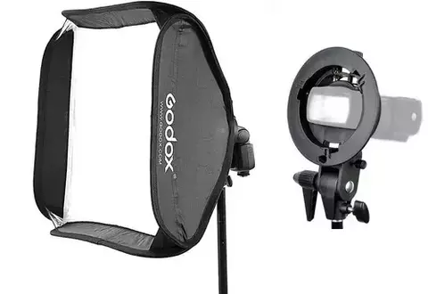 Kit De Softobox 60x60 Com Suporte Para Flash Speedlight Godox Maya Equipamentos Fotográficos