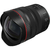 Lente Canon RF 10-20mm f/4 L IS STM com design moderno e detalhes em vermelho.

