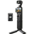 Imagem do gimbal DJI Osmo Pocket 3 Creator Combo, mostrando o dispositivo e seu suporte.