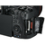 Câmera Canon Eos R5 Mark II corpo, vista frontal com detalhes do sensor.

