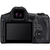 Câmera Canon Eos R5 Mark II com lente 24-105mm F/4L, vista lateral.

