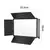 Iluminador portátil de LED RL-900 com abas ajustáveis e dimensões 22,5 cm de largura por 16 cm de altura
