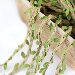 Cordão Sisal de Juta Com Folhas - 2,5 Metros Artesanato