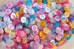 Pote de Vidro + 130 Botões Cores Delicadas - Modelo 2 - loja online