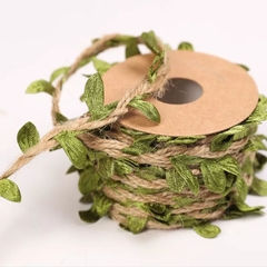Cordão Sisal de Juta Com Folhas - 2,5 Metros Artesanato - comprar online