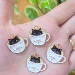 2 Pingentes Gatinhos Café