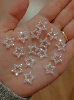 Aplique Estrela Branca - 50 unidades