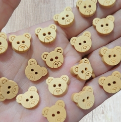 Kit 20 Botão Madeira Ursinho Urso - comprar online