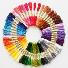 100 Peças Linhas de Meada Diversas Cores