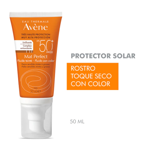 AVENE PROTECTOR SOLAR FLUIDO COLOR MAT PERFECT SPF50+ 50ml