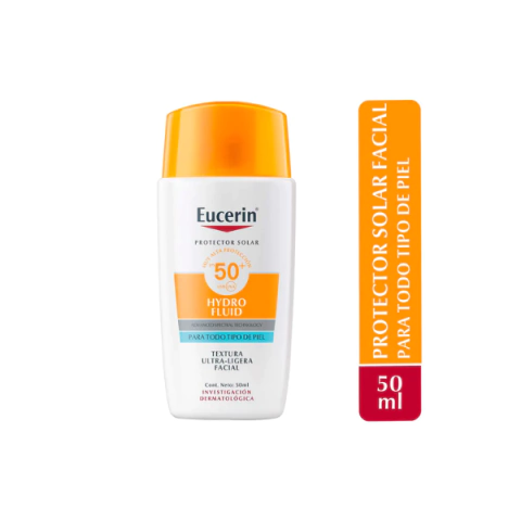 EUCERIN SUN FACIAL HYDRO FLUID FPS50 50ml - comprar online