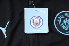 CONJUNTO AGASALHO DO MANCHESTER CITY - ZÍPER COMPLETO - PRETO 22/23 - NETSHIRTS