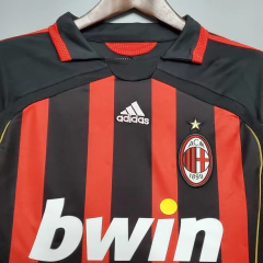 CAMISA RETRÔ DO MILAN - MANGA LONGA - 06/07 - comprar online