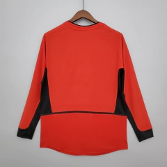 CAMISA RETRÔ DO MANCHESTER UNITED - MANGA LONGA - HOME 02/04 na internet