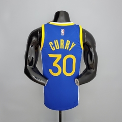 CAMISETA DO GOLDEN STATE WARRIORS - CURRY 30-AZUL- 75 ANOS DO NBA