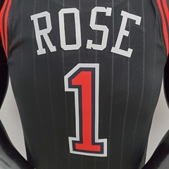 CAMISETA DO CHICAGO BULLS - ROSE 1- PRETA- 75 ANOS DA NBA - comprar online