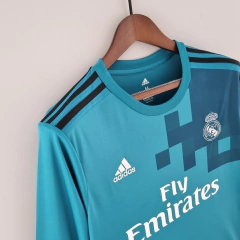 CAMISA RETRÔ DO REAL MADRID MANGA LONGA - THIRD 17/18 - loja online