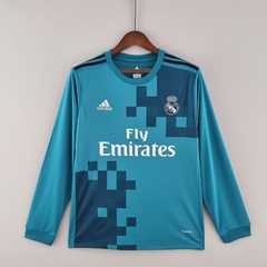 CAMISA RETRÔ DO REAL MADRID MANGA LONGA - THIRD 17/18