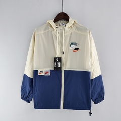 JAQUETA COM CAPUZ NIKE BEGE/AZUL- 22/23