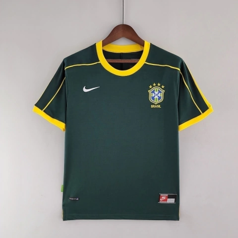 CAMISA RETRÔ DO BRASIL-GOALKEEPER VERDE ESCURO 1998
