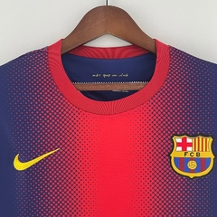 CAMISA RETRÔ DO BARCELONA-MANGA LONGA-HOME 12/13 - comprar online