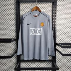 CAMISA RETRÔ DO MANCHESTER UNITED - MANGA LONGA - GOLEIRO - 07/08