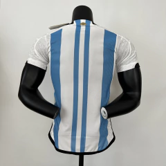 CAMISA DA ARGENTINA VERSÃO JOGADOR - HOME - IMAGEM MESSI 22/23 - comprar online