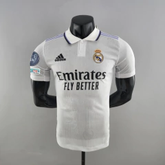CAMISA DO REAL MADRID VERSÃO JOGADOR - PATCH CHAMPIONS 14 - 22/23