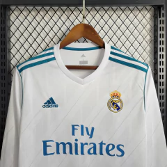 CAMISA RETRÔ DO REAL MADRID - MANGA LONGA - HOME 17/18 - comprar online