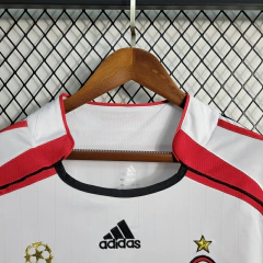 CAMISA RETRÔ DO MILAN - MANGA LONGA - AWAY 06/07 - loja online