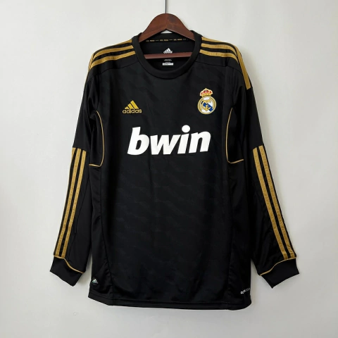 CAMISA RETRÔ DO REAL MADRID - MANGA LONGA - AWAY 11/12