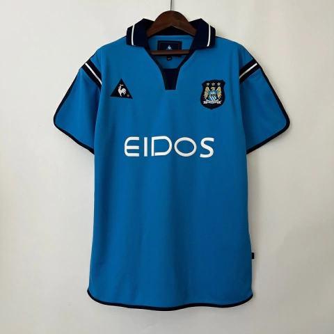 CAMISA RETRÔ DO MANCHESTER CITY - HOME 01/02