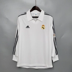 CAMISA RETRÔ DO REAL MADRID 2002 - MANGA LONGA