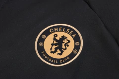 Imagem do CONJUNTO AGASALHO DO CHELSEA - ZÍPER COMPLETO - PRETO 22/23