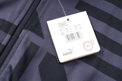 CONJUNTO AGASALHO DO BORÚSSIA DORTMUND - ZÍPER COMPLETO - BRANCO/AZUL 22/23