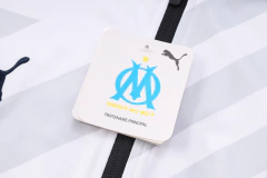 CONJUNTO AGASALHO DO O. DE MARSEILLE - ZÍPER COMPLETO - BRANCO/AZUL 22/23 - NETSHIRTS