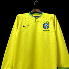 CAMISA DO BRASIL - HOME MANGA LONGA #vestegarra 22/23
