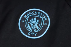 CONJUNTO AGASALHO DO MANCHESTER CITY - ZÍPER COMPLETO - PRETO 22/23