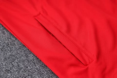 CONJUNTO AGASALHO DO MILAN - ZÍPER COMPLETO - VERMELHO/PRETO 22/23 - loja online